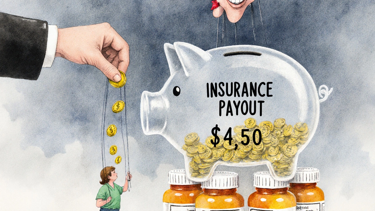 Insurance piggy bank drains money to PBM puppeteer as patient and pharmacy get little.