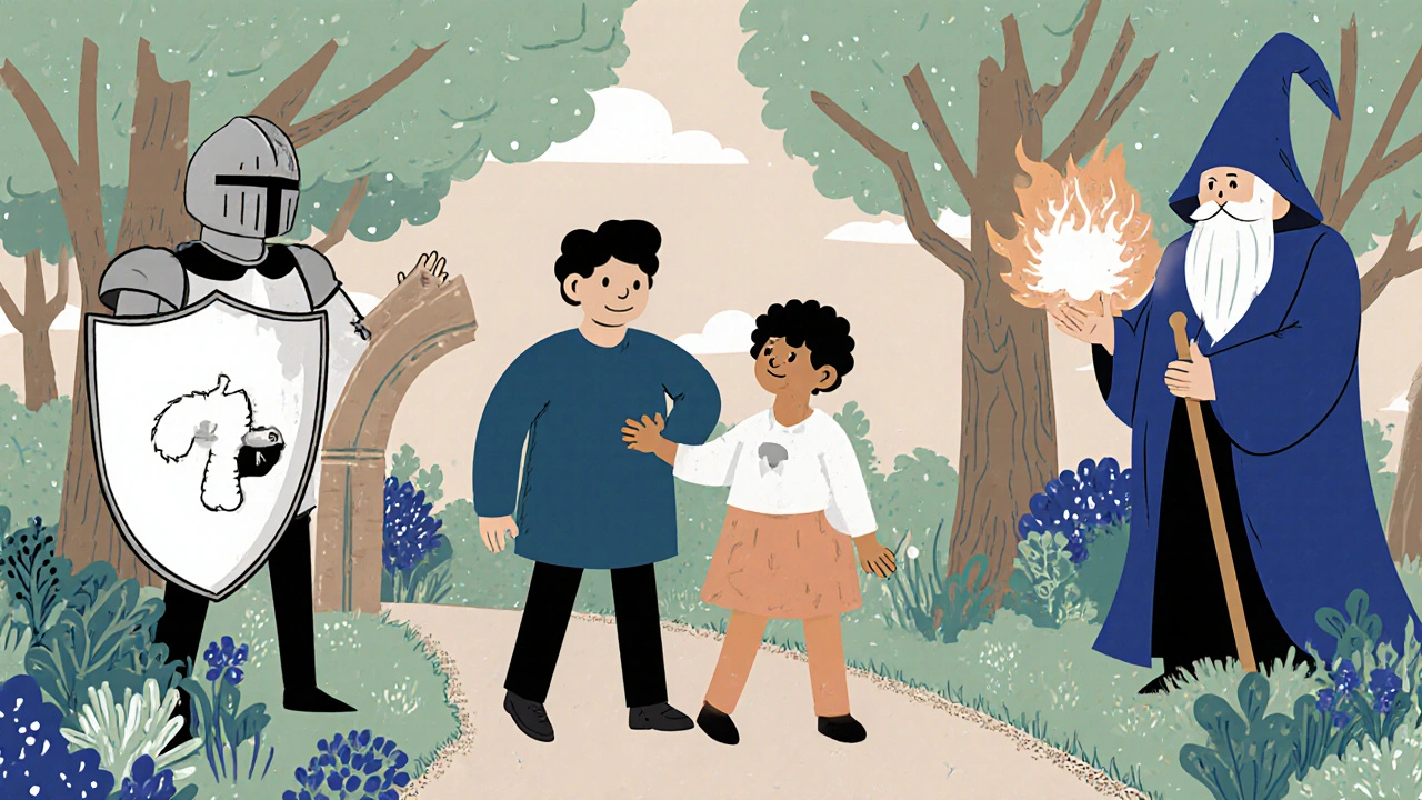 Three biologic therapies as friendly characters protecting a patient&#039;s gut from harmful immune cells.