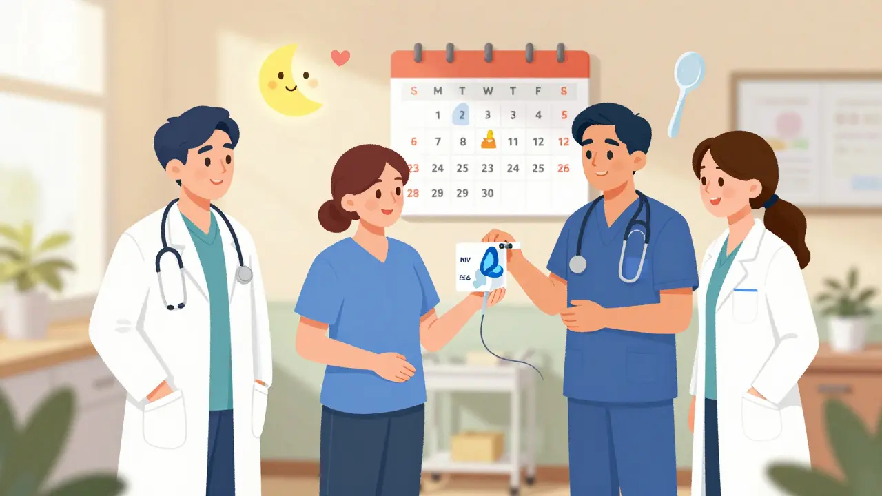 A care team supports a patient with ALS, showing how NIV and PEG help extend life and preserve joy.