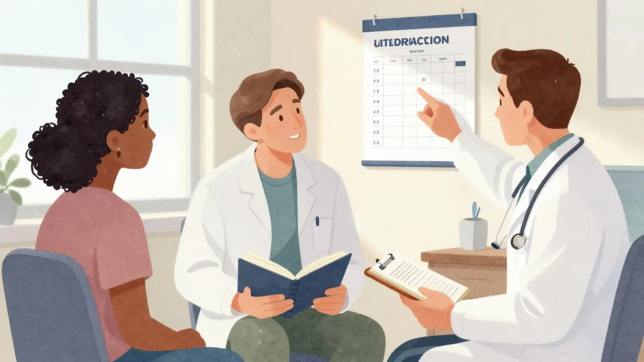 Patient consulting with a doctor in a bright office